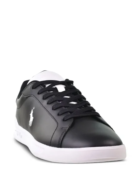 Slip-on велурени маратонки Polo Ralph Lauren бродирани черно