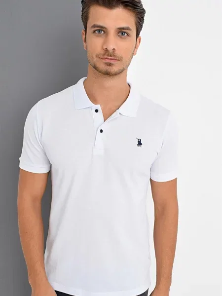 Tricou polo Dewberry alb