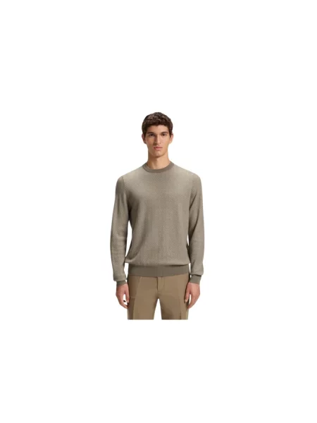 Sweter Hugo w kratę zielony