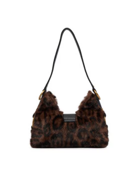 Guess Ročna torba Camden Mini Rjava črna