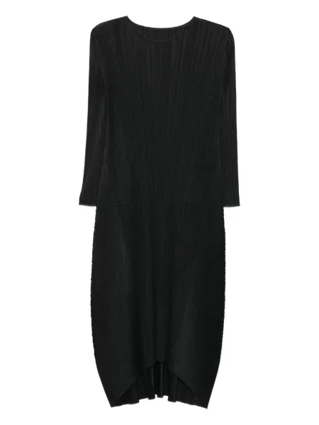 Rochie maxi Pleats Please Issey Miyake plisată de costum negru