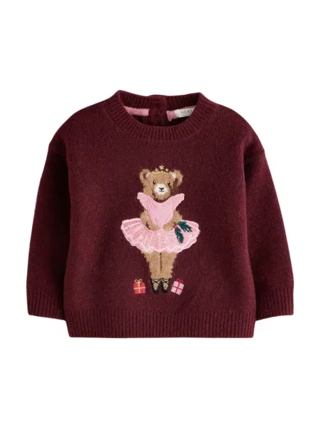 Next Pulover burgundy roșu
