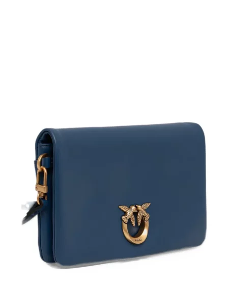 Geanta crossbody Pinko din piele albastru