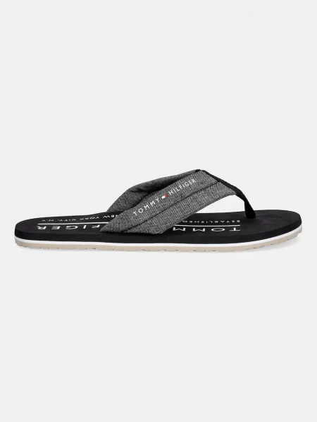 Tommy Hilfiger japonke HILFIGER CHAMBRAY BEACH SANDAL črna