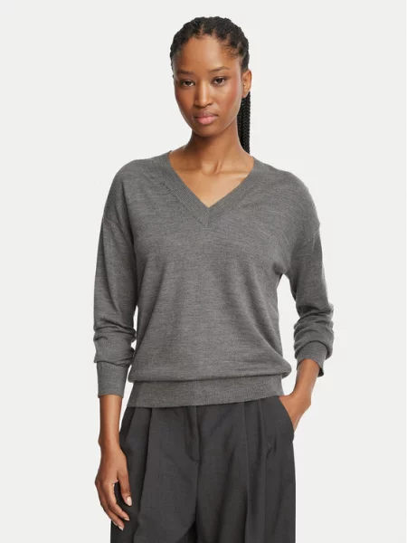 Weekend Max Mara Пуловер Fiocchi сив