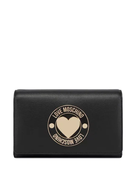 Colier Love Moschino cu motiv cu inimi negru