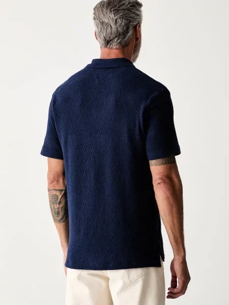 Tommy Hilfiger polo swetrowe z lyocellem granatowa