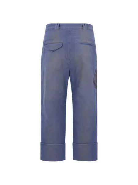 Pantaloni Namacheko din piele albastru