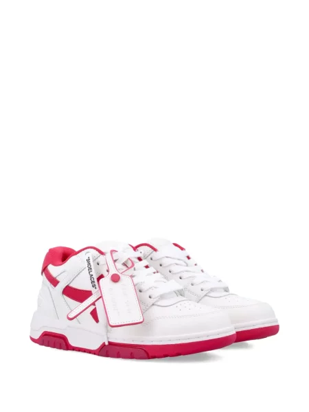 Sneakerși Off-white din piele alb