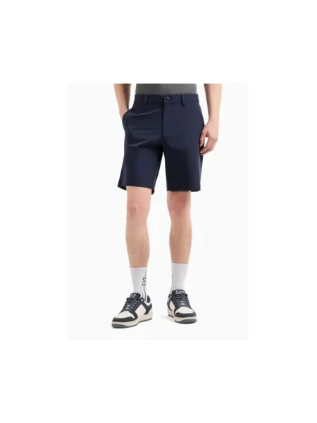 Emporio Armani Sport Mężczyzna M Szorty Bermuda z nadrukiem logo niebieski