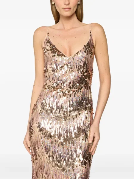 Rochie de cocktail Genny cu paiete de costum roz