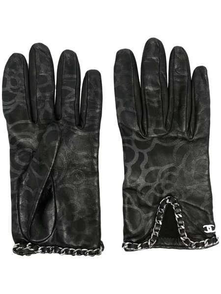 Rukavice Chanel Pre-owned černé