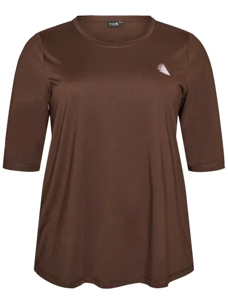 Active by Zizzi Tricou Abasic One maro alb