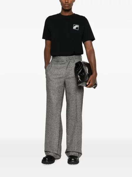 Cu centură pantaloni Mm6 Maison Margiela gri