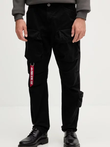 Alpha Industries pantaloni de pantaloni cargo pentru bărbați negri