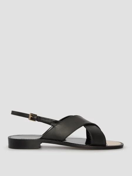 Шкіряні босоніжки Baldinini чорні