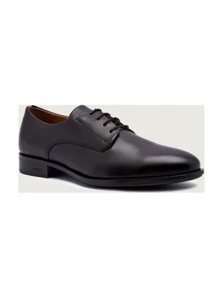 BOSS BLACK De piele pantofi derby Colby negru