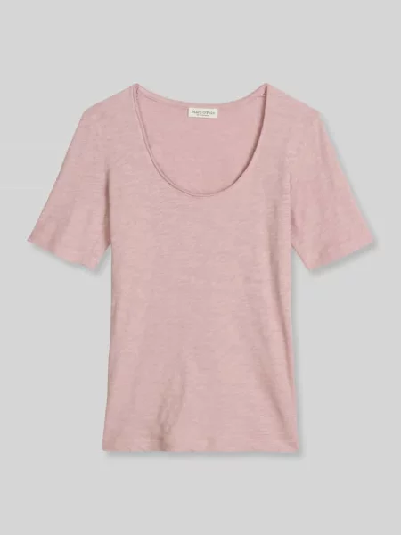 T-shirt o kroju regular fit z czystej bawełny Marc O'polo różowa