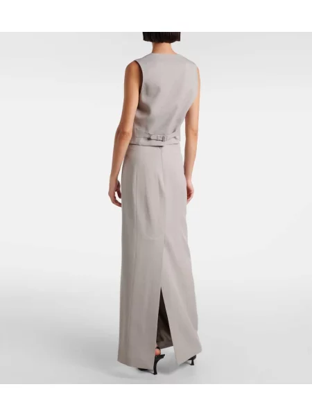 Vilnonis maksi maxi sijonas Wardrobe.nyc pilka