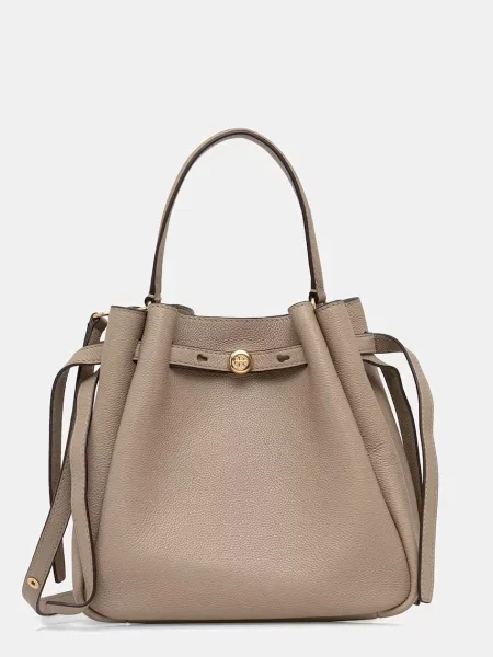 Geantă shopper Tory Burch din piele bej