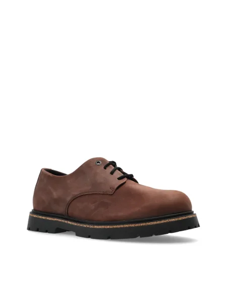 Σκαρπινια Birkenstock με κορδόνια με δαντέλα καφέ