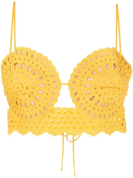 Cropp top Stella Mccartney cu broderie galben