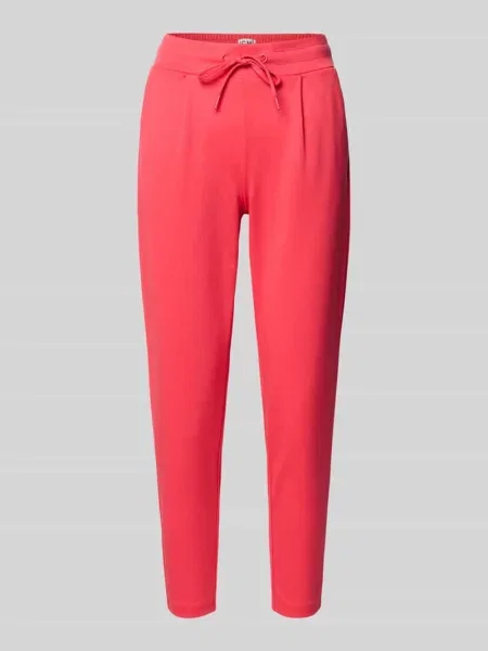 Spodnie materiałowe o kroju slim fit z dodatkiem model ‘Kate’ Ichi różowe