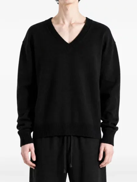 Pulover Rick Owens cu decolteu în V negru