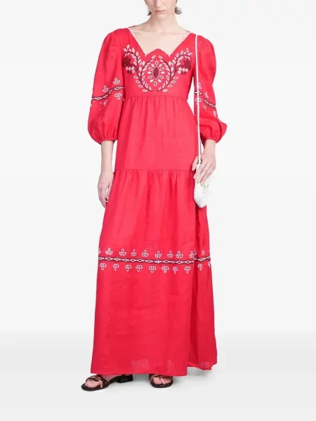 Rochie maxi Holy Caftan de costum roșu