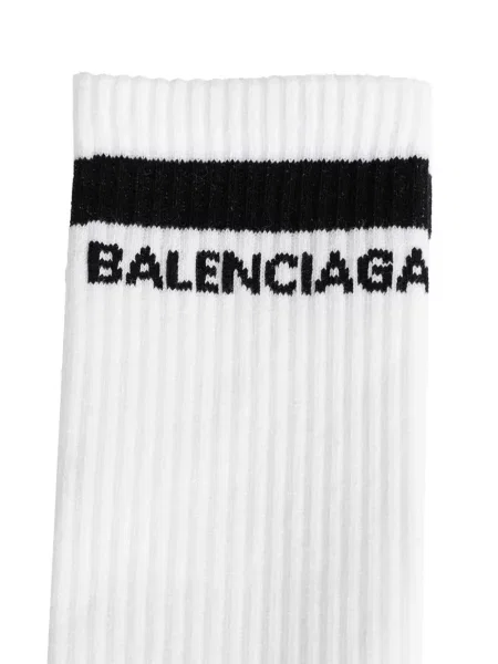 Плетени чорапи Balenciaga с автограф бяло