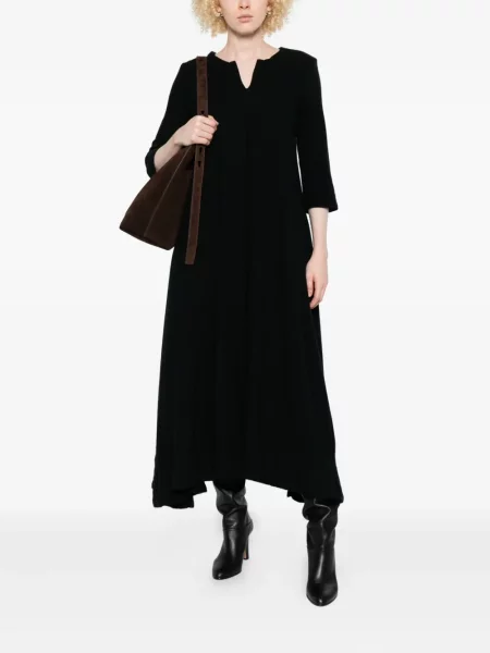Rochie maxi Ricorrrobe asimetrică negru