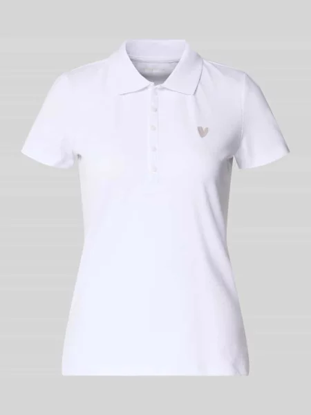 Krój regular fit t-shirt z mieszanki bawełny Tom Tailor biała