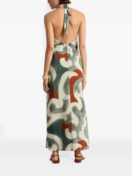 Rochie maxi Mare Di Latte cu gât halter