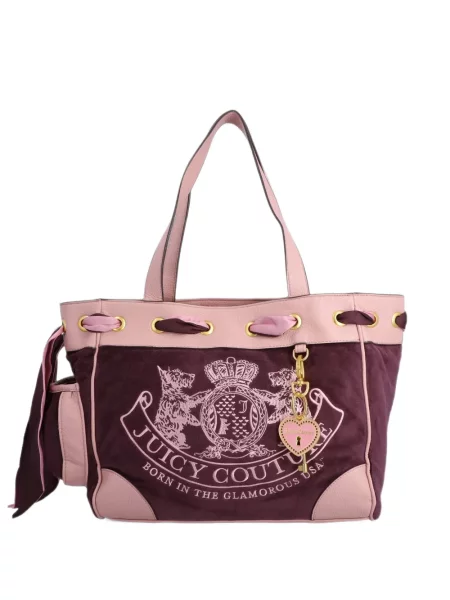 Geantă shopper Juicy Couture cu autograf violet