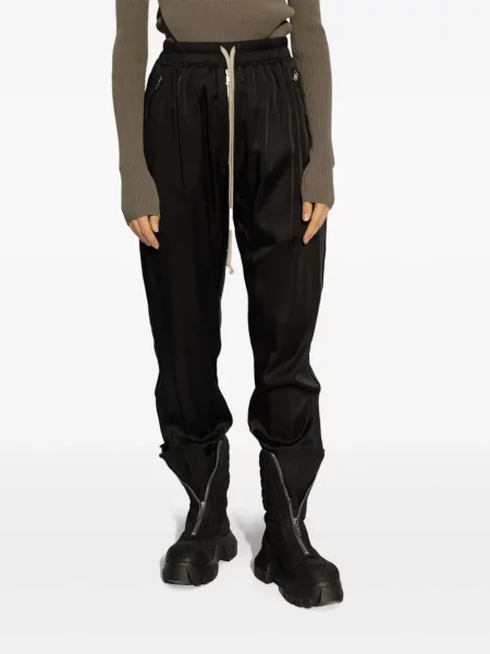 Pantaloni Rick Owens din satin negru