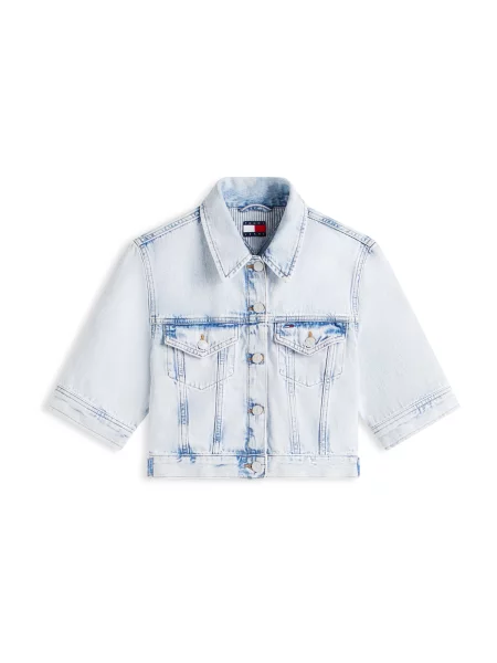 Tommy Jeans Geacă de primăvară-toamnă deschis albastru