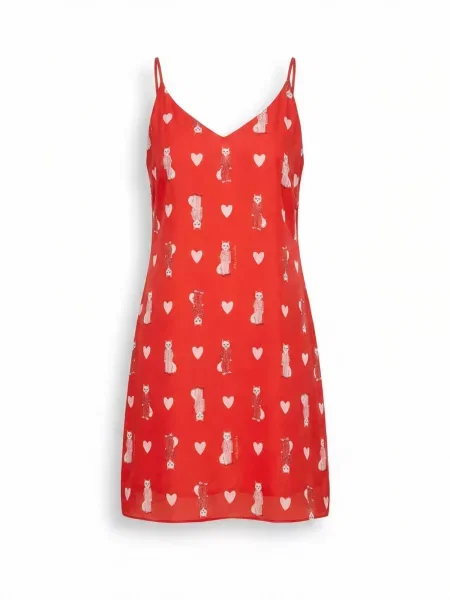 Manii’ta lacitta Poletna obleka Loungewear dress' rdeča