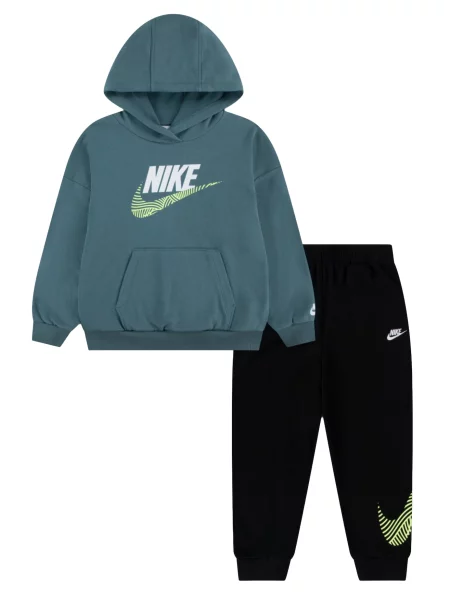 Nike Sportswear Jogging ruhák benzin / világoszöld / fekete fehér