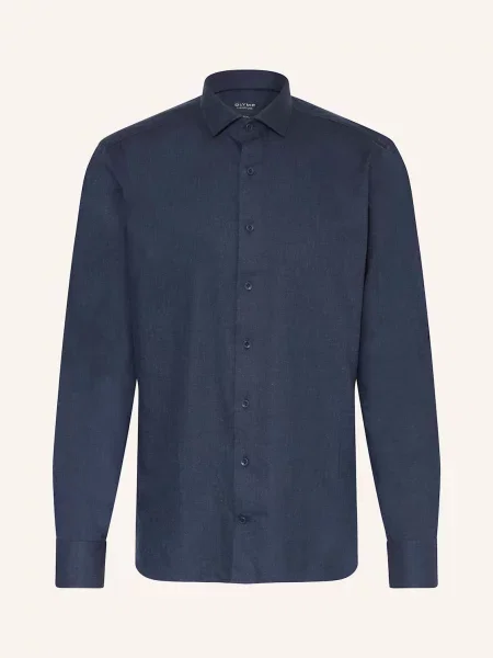 Olymp Signature Flanelová Košile Casual Fit tmavě modrá