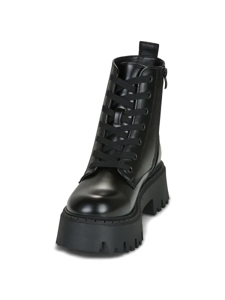 Pantofi Buffalo cu șireturi din dantelă negru