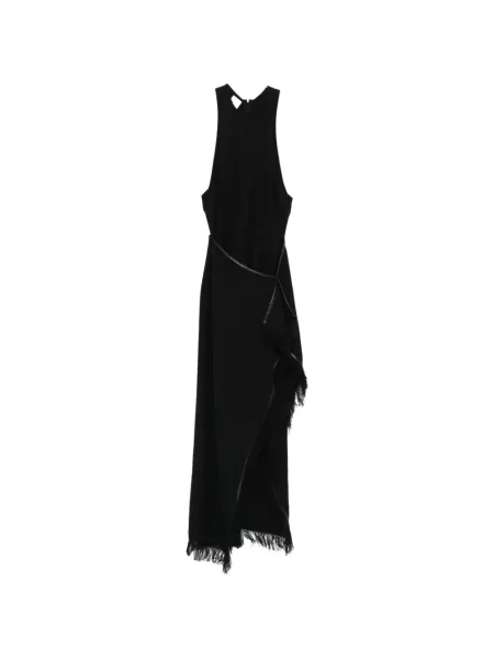 Rochie midi Nanushka drapată negru