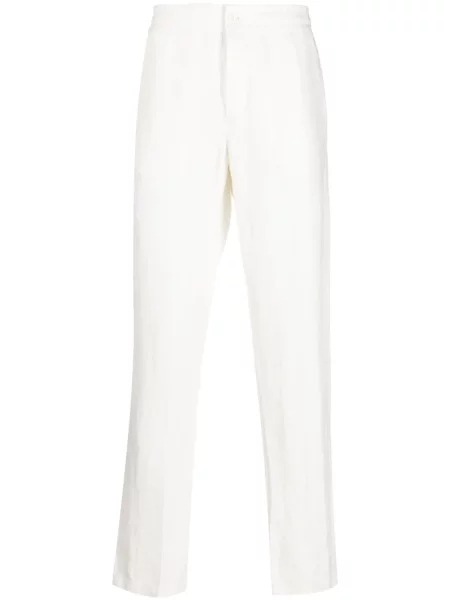 Lněné kalhoty Orlebar Brown bílé