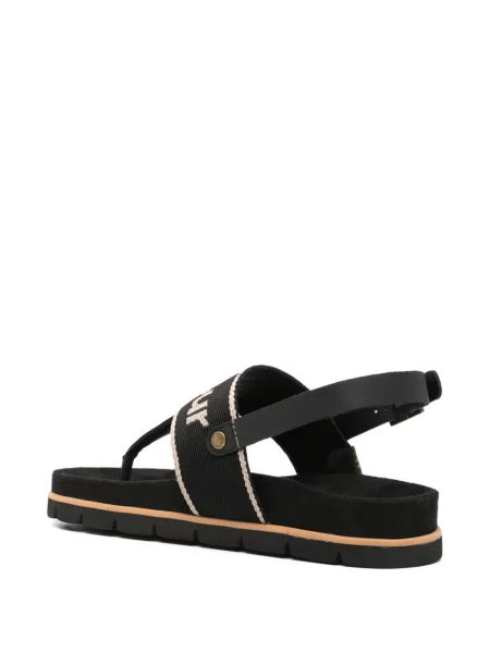 Sandale Barbour cu broderie slingback negru