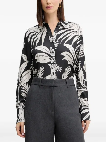 Cămașă Guess cu model floral cu imagine negru