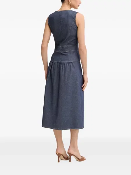 Rochie midi Morgan fără mâneci albastru
