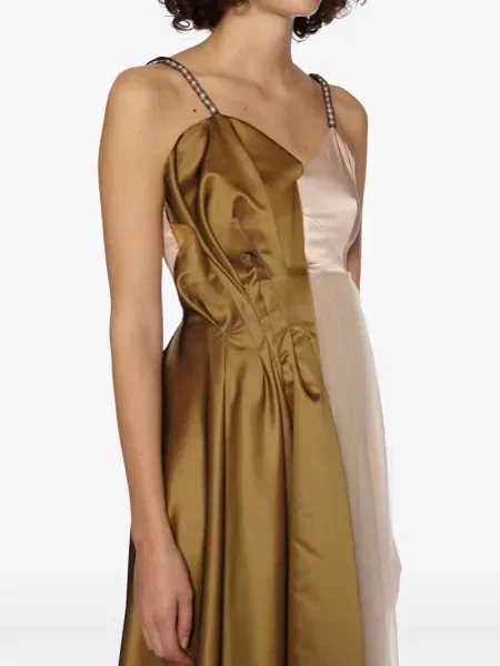 Rochie Quetsche de mătase maro