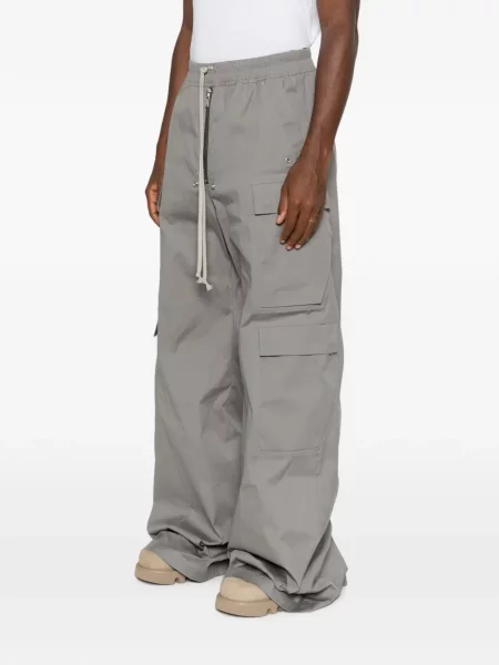 Pantaloni cargo Rick Owens cu cordon gri