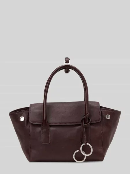 Torba shopper ze skóry bydlęcej z przegródką zapinaną na błyskawiczny Marc O'polo