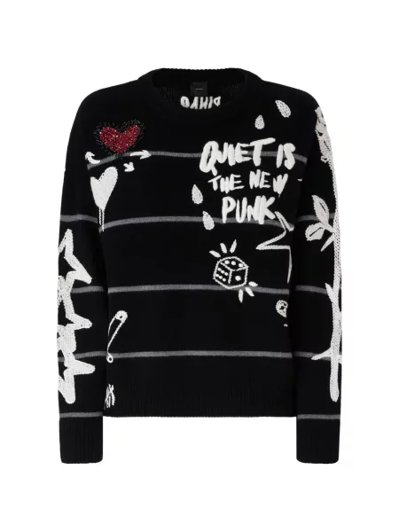Pulover Pinko cu paiete negru