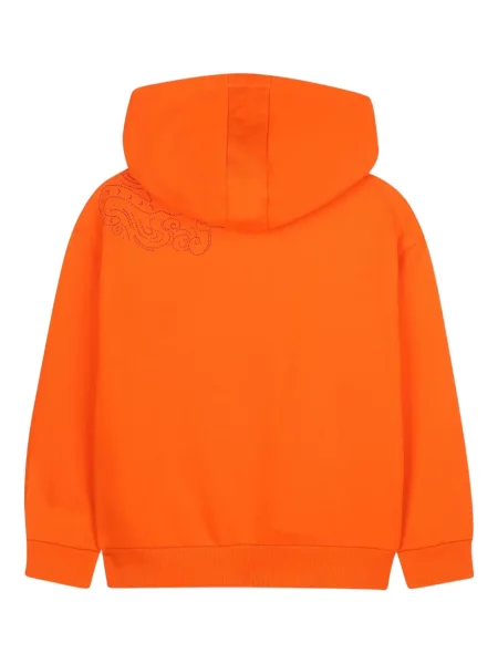Bluza z kapturem dziecięca Kenzo pomarańczowa
